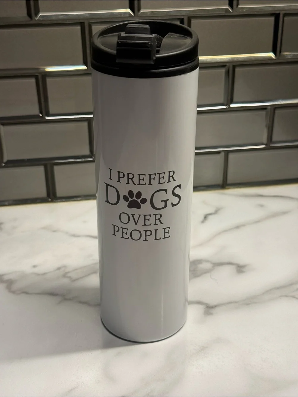 White Travel Tumbler